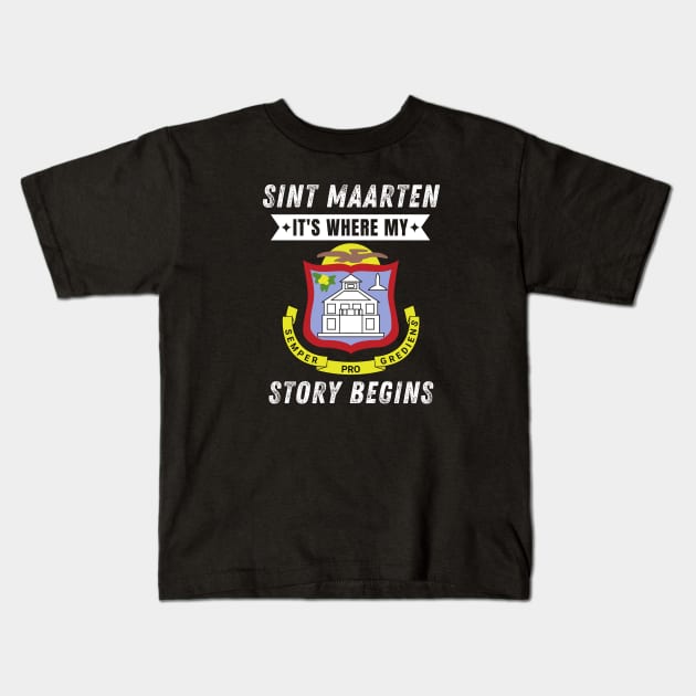 Sint Maarten Kids T-Shirt by footballomatic